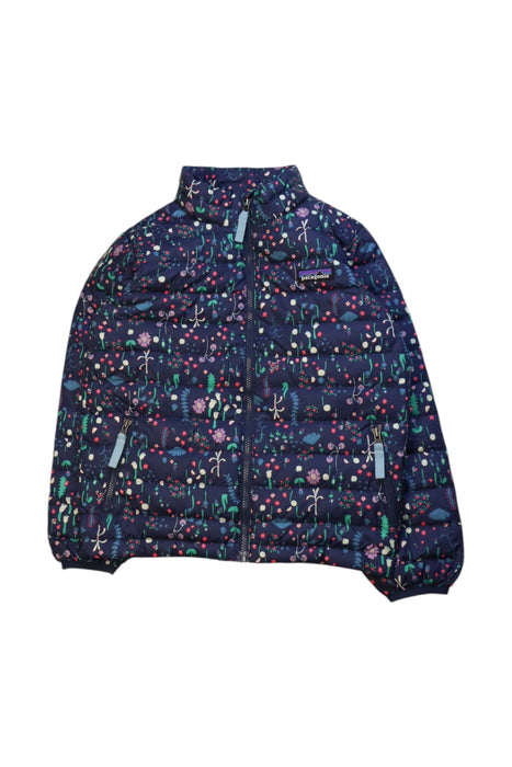 A Navy Puffer/Quilted Jackets from Patagonia in size 5T for girl. (Front View)