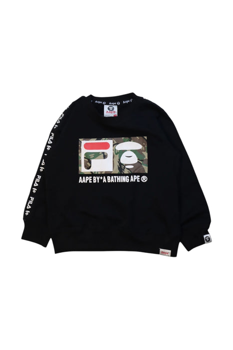 A Black Crewneck Sweatshirts from Bape by A Bathing Ape in size 4T for neutral. (Front View)