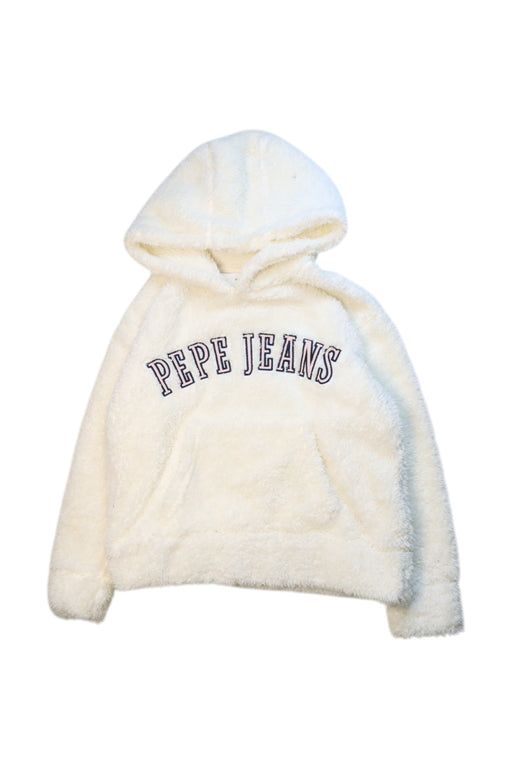 A White Hooded Sweatshirts from Pepe Jeans in size 8Y for neutral. (Front View)