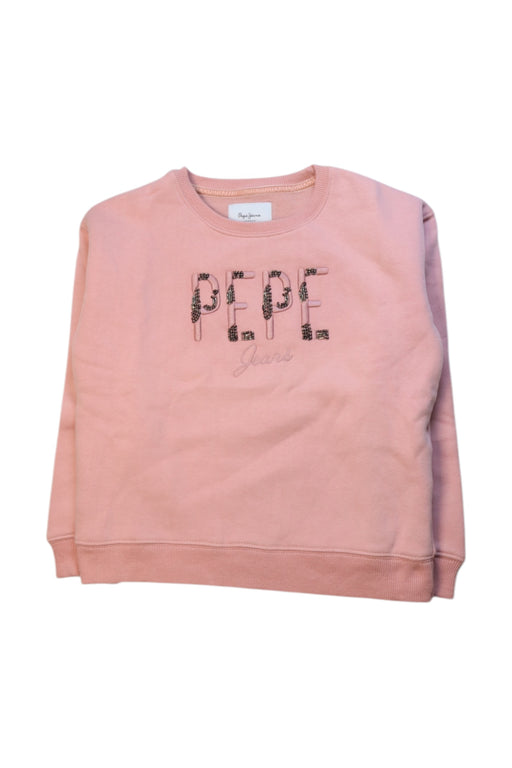 A Pink Crewneck Sweatshirts from Pepe Jeans in size 8Y for neutral. (Front View)