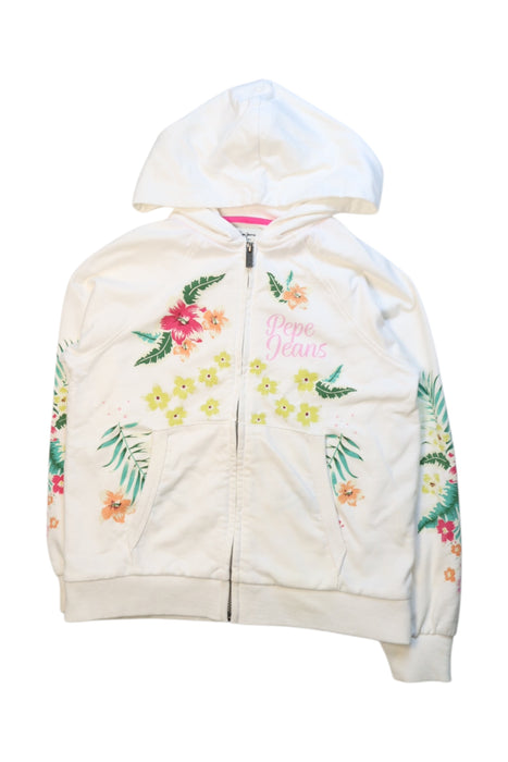 A Multicolour Zippered Sweatshirts from Pepe Jeans in size 8Y for girl. (Front View)