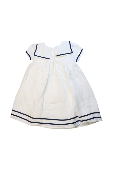 A White Short Sleeve Dresses from John Lewis in size 12-18M for girl. (Back View)