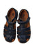 A Blue Sandals from Bobux in size 5T for neutral. (Back View)