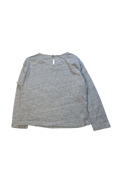A Grey Long Sleeve Tops from Chloe in size 4T for girl. (Back View)