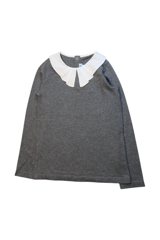 A Grey Long Sleeve Tops from Jacadi in size 6T for girl. (Front View)