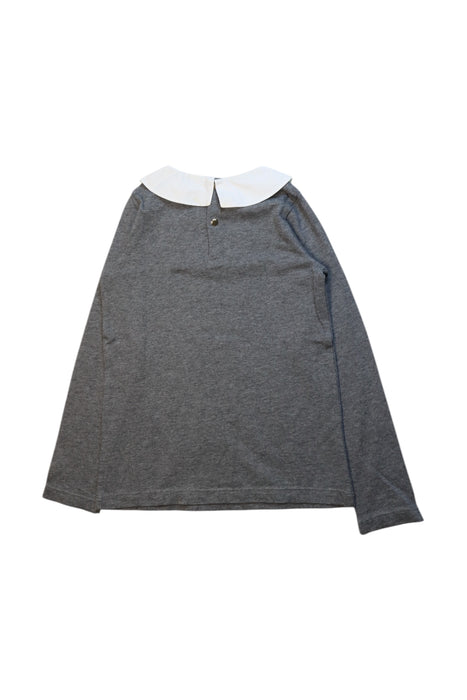 A Grey Long Sleeve Tops from Jacadi in size 6T for girl. (Back View)