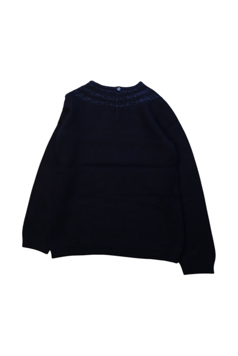 A Navy Knit Sweaters from Jacadi in size 6T for girl. (Back View)