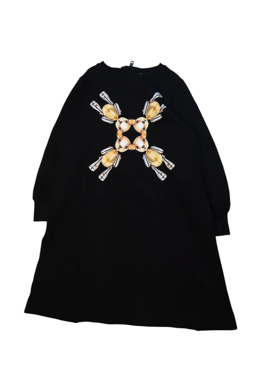 A Black Long Sleeve Dresses from Burberry in size 6T for girl. (Front View)