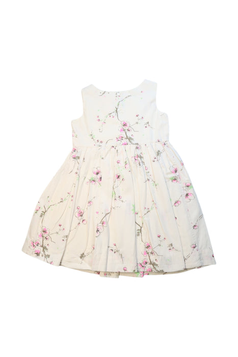 A White Sleeveless Dresses from Bonpoint in size 4T for girl. (Back View)