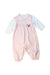 A Pink Long Overalls from Chickeeduck in size 12-18M for girl. (Front View)