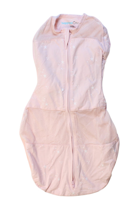A Pink Swaddles from Happiest Baby in size Newborn for girl. (Front View)