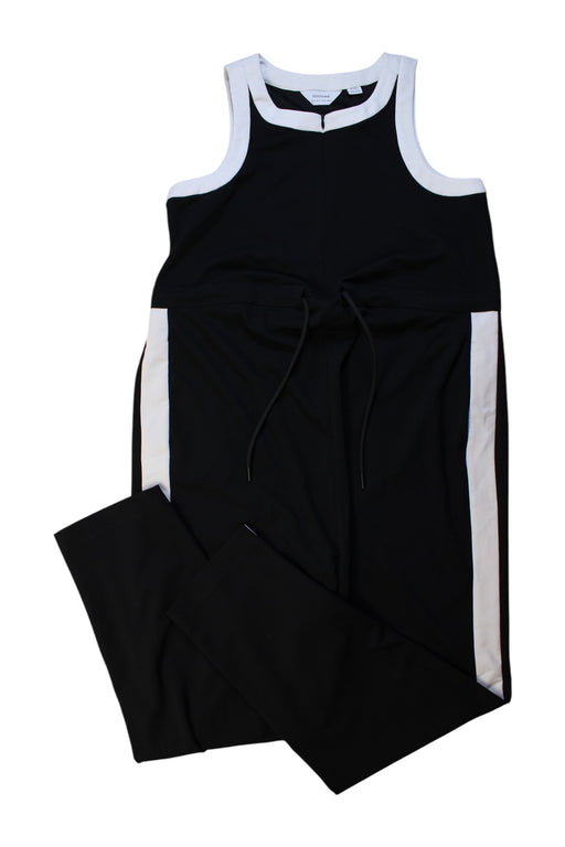 A Black Sleeveless Jumpsuits from Seraphine in size M for maternity. (Front View)