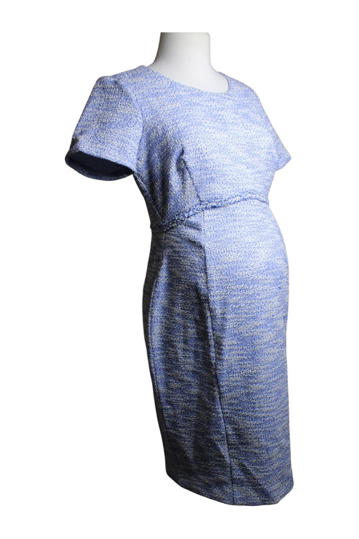 A Blue Short Sleeve Dresses from Seraphine in size S for maternity. (Front View)