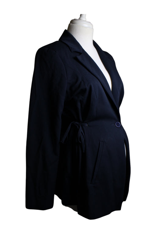 A Black Blazers from Seraphine in size S for maternity. (Front View)