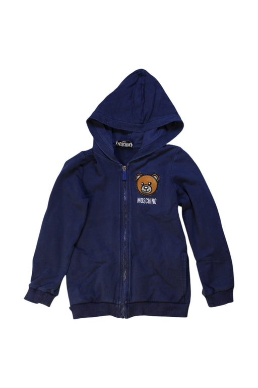 A Navy Hooded Sweatshirts from Moschino in size 3T for boy. (Front View)