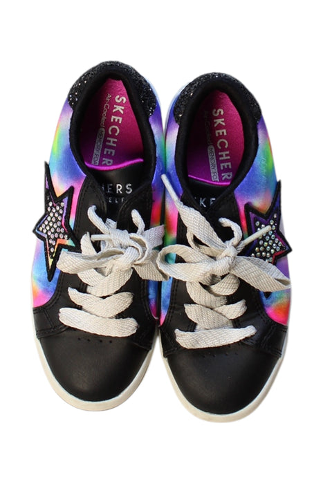 A Multicolour Sneakers from Skechers in size 5T for girl. (Back View)