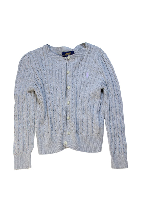 A Grey Cardigans from Polo Ralph Lauren in size 5T for girl. (Front View)