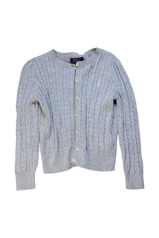 A Grey Cardigans from Polo Ralph Lauren in size 5T for girl. (Front View)