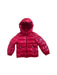 A Red Puffer/Quilted Jackets from Moncler in size 6T for neutral. (Front View)
