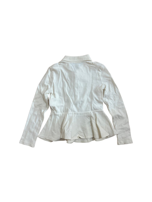 A White Long Sleeve Polos from Polo Ralph Lauren in size 6T for girl. (Back View)