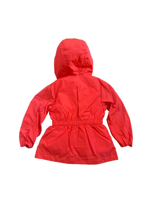 A Red Rain Jackets from Jacadi in size 6T for girl. (Back View)