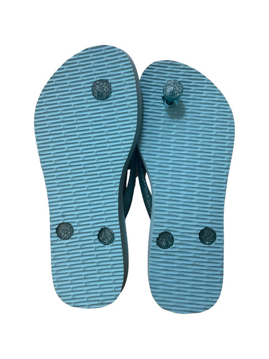 A Blue Flip Flops from Havaianas in size 6T for girl. (Back View)