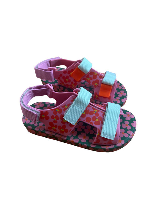 A Pink Sandals from Mini Melissa in size 6T for girl. (Back View)