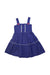 A Blue Sleeveless Dresses from Fendi in size 4T for girl. (Front View)