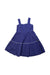 A Blue Sleeveless Dresses from Fendi in size 4T for girl. (Back View)