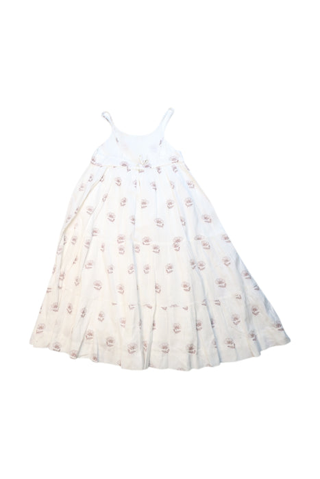 A White Sleeveless Dresses from Bonpoint in size 4T for girl. (Back View)