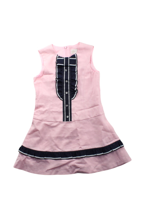 A Pink Sleeveless Dresses from Nicholas & Bears in size 6T for girl. (Front View)