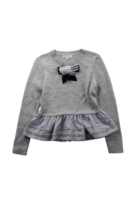 A Grey Long Sleeve Tops from Nicholas & Bears in size 6T for girl. (Front View)