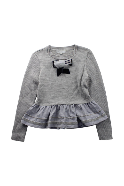 A Grey Long Sleeve Tops from Nicholas & Bears in size 6T for girl. (Front View)