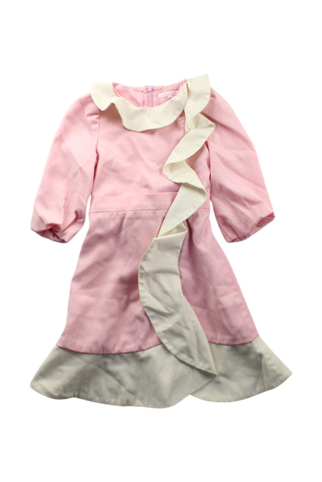 A Pink Long Sleeve Dresses from Nicholas & Bears in size 4T for girl. (Front View)