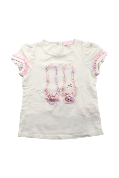 A White Short Sleeve Tops from Nicholas & Bears in size 3T for girl. (Front View)