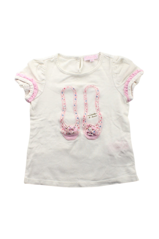 A White Short Sleeve Tops from Nicholas & Bears in size 3T for girl. (Front View)