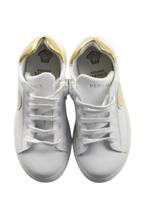 A White Sneakers from Young Versace in size 6T for neutral. (Back View)