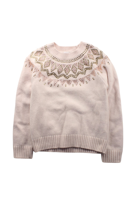 A Pink Knit Sweaters from REISS in size 10Y for girl. (Front View)