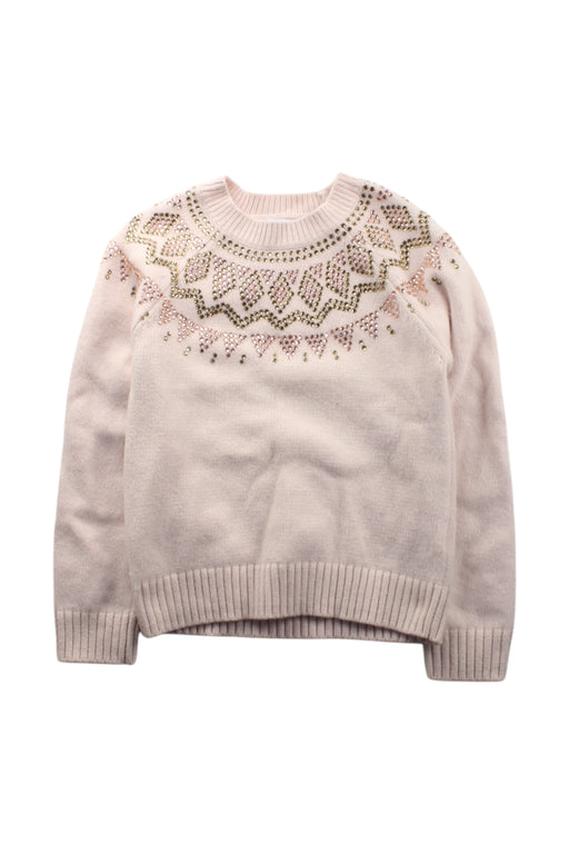 A Pink Knit Sweaters from REISS in size 10Y for girl. (Front View)