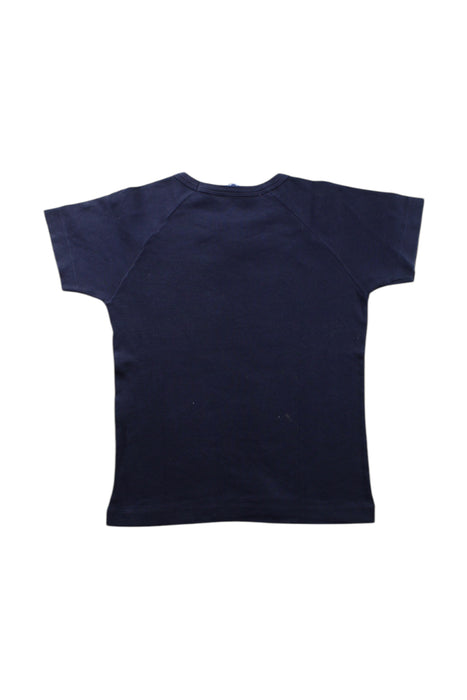 A Navy Short Sleeve T Shirts from Petit Bateau in size 6T for neutral. (Back View)