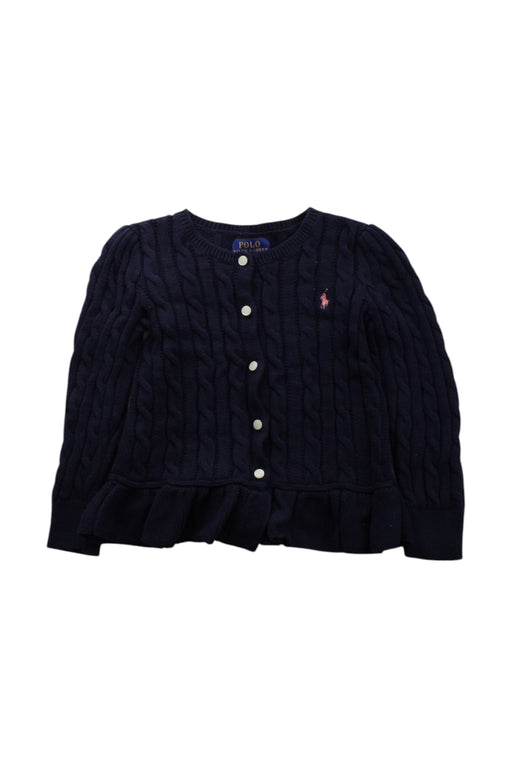 A Navy Cardigans from Polo Ralph Lauren in size 5T for girl. (Front View)