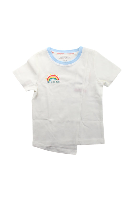 A White Short Sleeve T Shirts from Moody Tiger in size 4T for neutral. (Front View)