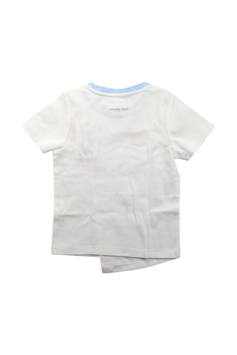 A White Short Sleeve T Shirts from Moody Tiger in size 4T for neutral. (Back View)
