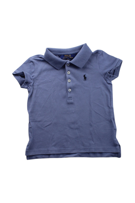 A Blue Short Sleeve Polos from Polo Ralph Lauren in size 3T for boy. (Front View)