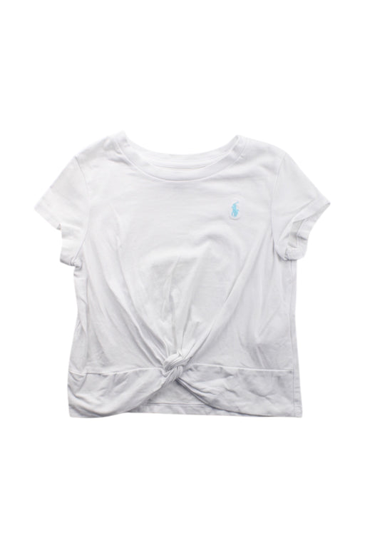 A White Short Sleeve Tops from Polo Ralph Lauren in size 4T for girl. (Front View)