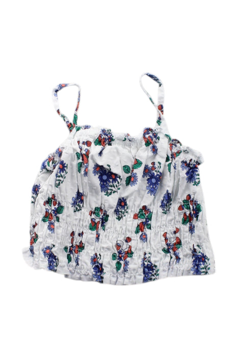 A White Sleeveless Tops from Seed in size 4T for girl. (Front View)