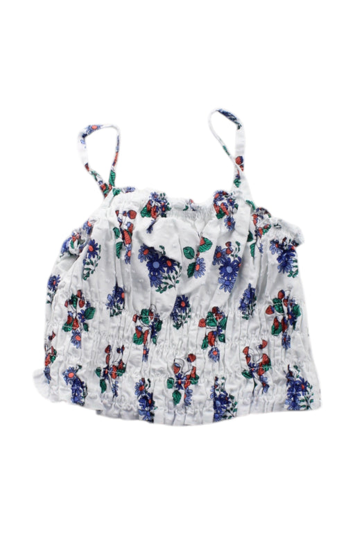 A White Sleeveless Tops from Seed in size 4T for girl. (Front View)