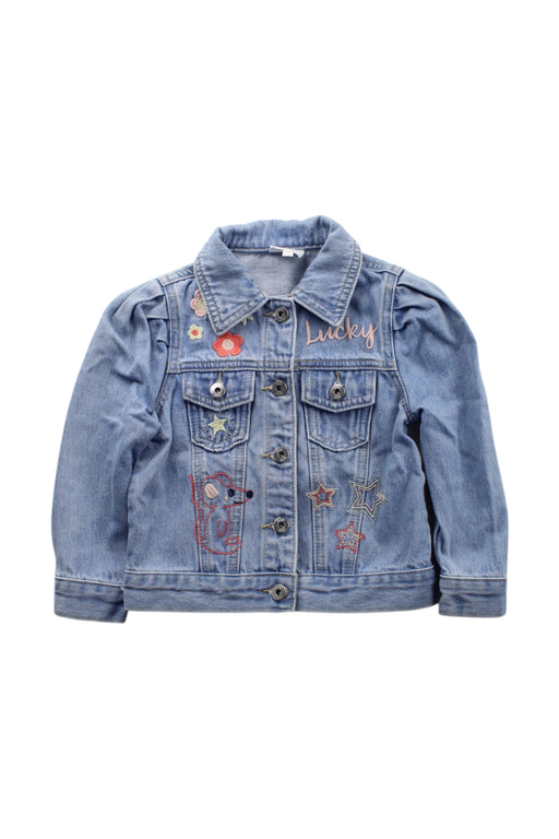 A Blue Lightweight Jackets from Seed in size 3T for girl. (Front View)