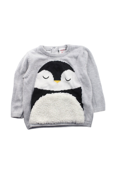 A Grey Knit Sweaters from Seed in size 6-12M for neutral. (Front View)