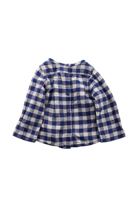 A Blue Long Sleeve Shirts from Petit Bateau in size 6-12M for neutral. (Back View)